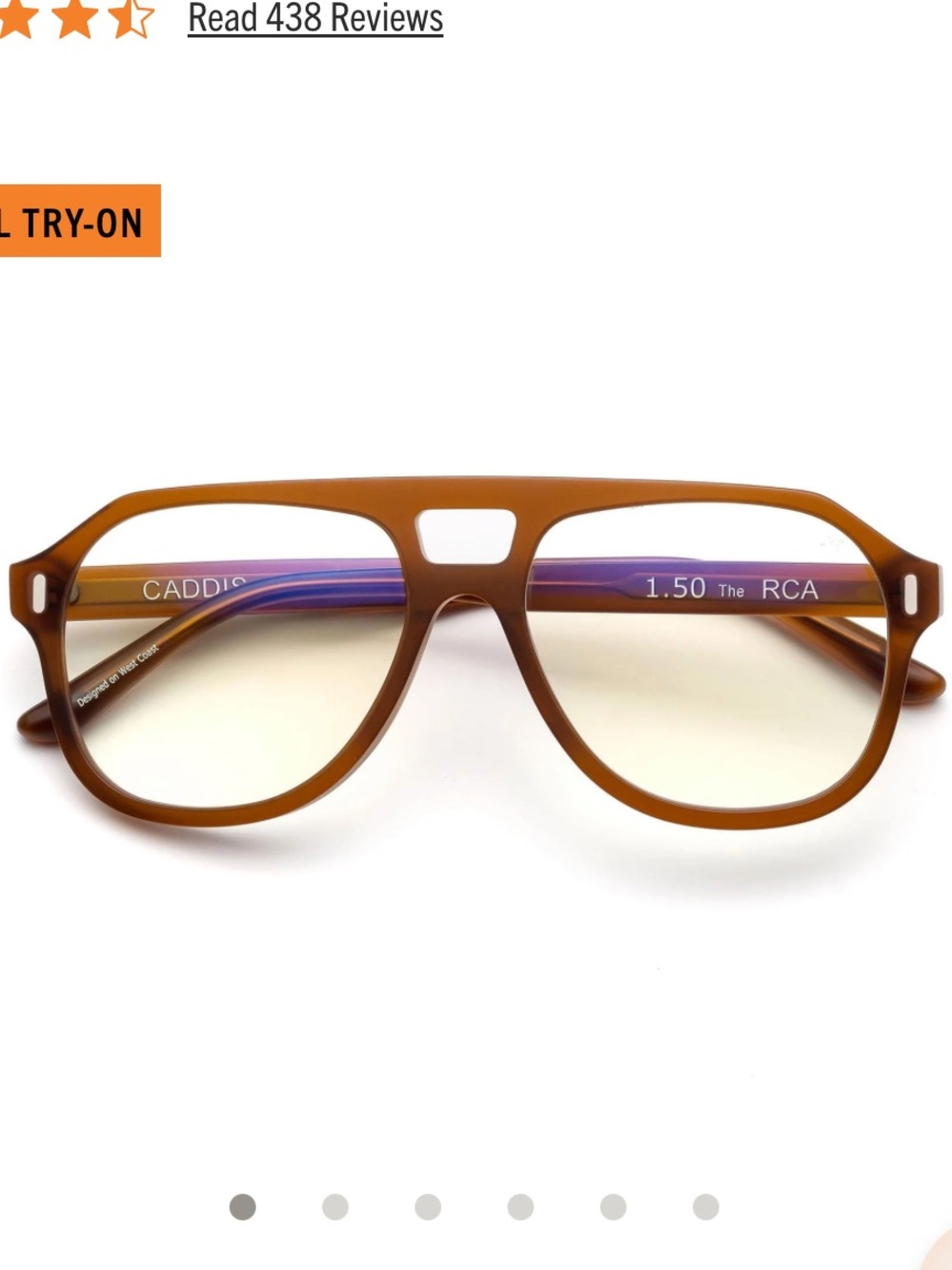 Caddis Brown Aviator Glasses - Contemporary Retro Frame Magnification 2.50